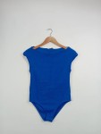 Vorschaubild 2 von Damen Body Gr. 40/L Blau Basic Baumwolle Kurzarm