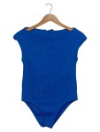 Vorschaubild 1 von Damen Body Gr. 40/L Blau Basic Baumwolle Kurzarm