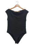 Vorschaubild 1 von Damen Body Gr. L Schwarz Basic Baumwolle Kurzarm