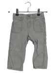 Vorschaubild 1 von Stoffhose Kinder Grau Gr. 80 Baumwolle Uni Casual Alltag Logo-Print Knopf