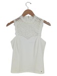 Vorschaubild 1 von Damen Top mit Spitze Weiß Gr. 36/S