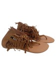 Vorschaubild 1 von Damen Sandalen Fransen Kette Boho Braun Gr. 39 NEU