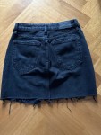 Vorschaubild 3 von Damen Jeansrock Minirock Fransen Uni Schwarz Gr. 34/XS