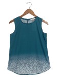 Vorschaubild 1 von Damen Bluse Ärmellos Animal-Print Petrol UNI