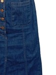 Vorschaubild 4 von Jeanskleid Damen Gr. 32/XXS Blau Baumwolle Uni Casual Freizeit Knopf