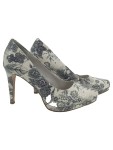 Vorschaubild 1 von Damen Pumps Blumenmuster Gr. 36 Elegant Mehrfarbig