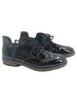 Vorschaubild 1 von Lack-Schnürschuhe Damen Schwarz Gr. 37 Modern Alltag Synthetik