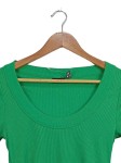 Vorschaubild 2 von Damen Pullover Gr. 38 Grün Rippstrick Casual Langarm