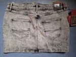 Vorschaubild 3 von Damen Jeansrock Grau Strukturmuster Minirock Gr. S 36