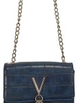 Vorschaubild 3 von Damen Clutch Handtasche Blau Elegant Kroko-Optik Logo Kette Quaste