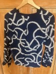 Vorschaubild 3 von Damen Bluse Gr. 36/S Blau Maritim Seil-Muster