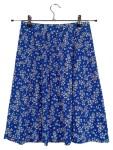 Vorschaubild 1 von Damen A-Linienrock 34;XS Blau Blumenmuster Midirock Feminin