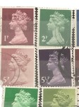 Vorschaubild 2 von Briefmarken Queen Elizabeth II. Verschiedene Werte Mehrfarbig Sammlung