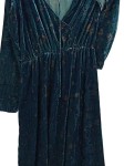 Vorschaubild 2 von Abendkleid Maxikleid Blumenmuster Petrol Gr. S Elegant Langarm