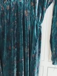 Vorschaubild 4 von Abendkleid Maxikleid Blumenmuster Petrol Gr. S Elegant Langarm