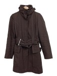 Vorschaubild 1 von Wollmantel Damen Braun Gr. 34/XS Wolle Uni Klassisch Langarm Alltag