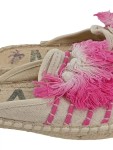 Vorschaubild 3 von Damen Espadrilles Gr. 37 Beige Pink Fransen Boho