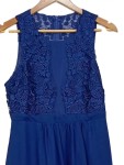 Vorschaubild 2 von Damen Abendkleid Gr. 38 Blau Elegant Spitze Maxikleid