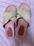 Vorschaubild 3 von Sandalen Damen Gr. 39 Grün Casual Kreuzriemen Espadrilles