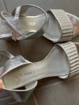 Vorschaubild 4 von Damen Riemchensandalette Silber Gr. 38 Elegant Glitzer Schnalle