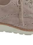 Vorschaubild 2 von Plateau Brogues Schnürschuhe Damen Wildleder Beige Gr. 38