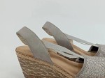 Vorschaubild 5 von Damen Sandaletten Keilabsatz Gr. 40 Silber Komfortabel