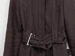 Vorschaubild 2 von Wollmantel Damen Braun Gr. 34/XS Wolle Uni Klassisch Langarm Alltag