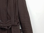 Vorschaubild 3 von Wollmantel Damen Braun Gr. 34/XS Wolle Uni Klassisch Langarm Alltag