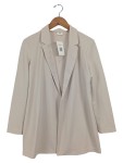 Vorschaubild 1 von Blazer Damen Beige Gr. 36/S Polyester Uni Casual Langarm Frühjahr/Sommer