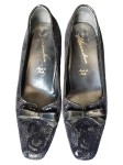 Vorschaubild 4 von Damen Pumps Gr. 37.5 Schwarz Elegant mit Schleife Florales Muster