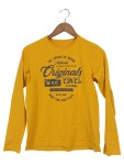 Vorschaubild 1 von Langarmshirt Kinder Gelb Schriftzug Gr. 164 Casual Baumwolle
