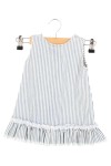 Vorschaubild 2 von Kinder Sommerkleid Gr. 128 Blau Gestreift Casual Preppy Rüschen