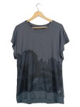 Vorschaubild 1 von Sportshirt Damen Grau Gr. 46/3XL Viskose Abstrakt Sportlich Kurzarm
