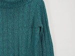 Vorschaubild 2 von Pullover Damen Türkis Gr. 42 Stoff Zopfstrickmuster Casual