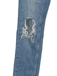 Vorschaubild 2 von Ripped Jeans Damen Blau Gr. W25/34/XS Baumwolle Uni Streetwear 30 cm