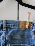Vorschaubild 4 von Ripped Jeans Damen Blau Gr. W25/34/XS Baumwolle Uni Streetwear 30 cm