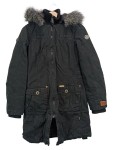 Vorschaubild 1 von Damen Parka Schwarz Gr. 36/S mit Kapuze & Kunstpelz Winterjacke