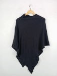 Vorschaubild 2 von Damen Poncho One Size Schwarz Casual Strick Überwurf