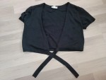 Vorschaubild 1 von Damen Strickjacke Bolero Gr. 52 Schwarz Feminin Kurzarm