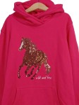 Vorschaubild 2 von Kapuzenpullover Kinder Pink Gr. 152 Baumwolle Polyester Casual Langarm