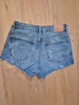Vorschaubild 2 von Damen Jeans Shorts Gr. 36 Blau Casual Distressed Fransen Cut-Outs
