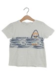 Vorschaubild 1 von T-Shirt Kinder Gr. 110 Weiß Baumwolle Tiermotive Grafisch Schriftzug
