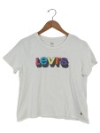 Vorschaubild 1 von Damen T-Shirt Logo Print Weiß Gr. 36/S Baumwolle Casual Freizeit