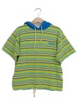 Vorschaubild 1 von Kinder Kapuzenpullover Gr. 128 gestreift Mehrfarbig Kurzarm Baumwolle