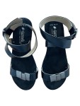 Vorschaubild 2 von Sandaletten Damen Leder Schwarz Gr. 37 Casual Blockabsatz