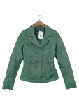 Vorschaubild 1 von Lederjacke Damen Grün Gr. 34 Modern Freizeit Langarm