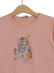 Vorschaubild 3 von Mädchen Langarmshirt Gr. 110 Rosa Zebramotiv Baumwolle Casual