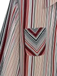 Vorschaubild 2 von Damen Bluse gestreift Mehrfarbig Gr. 44/XXL Casual Hemdbluse