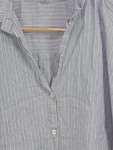 Vorschaubild 3 von Damen Bluse Grau Gestreift Gr. 40/L 3/4-Arm Spitze Casual