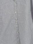 Vorschaubild 5 von Damen Bluse Grau Gestreift Gr. 40/L 3/4-Arm Spitze Casual